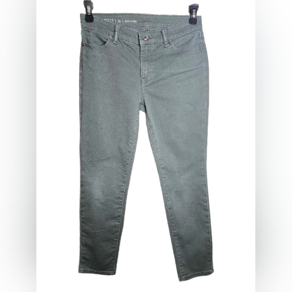 Talbots Women's Ankle Jeans in Olive Green